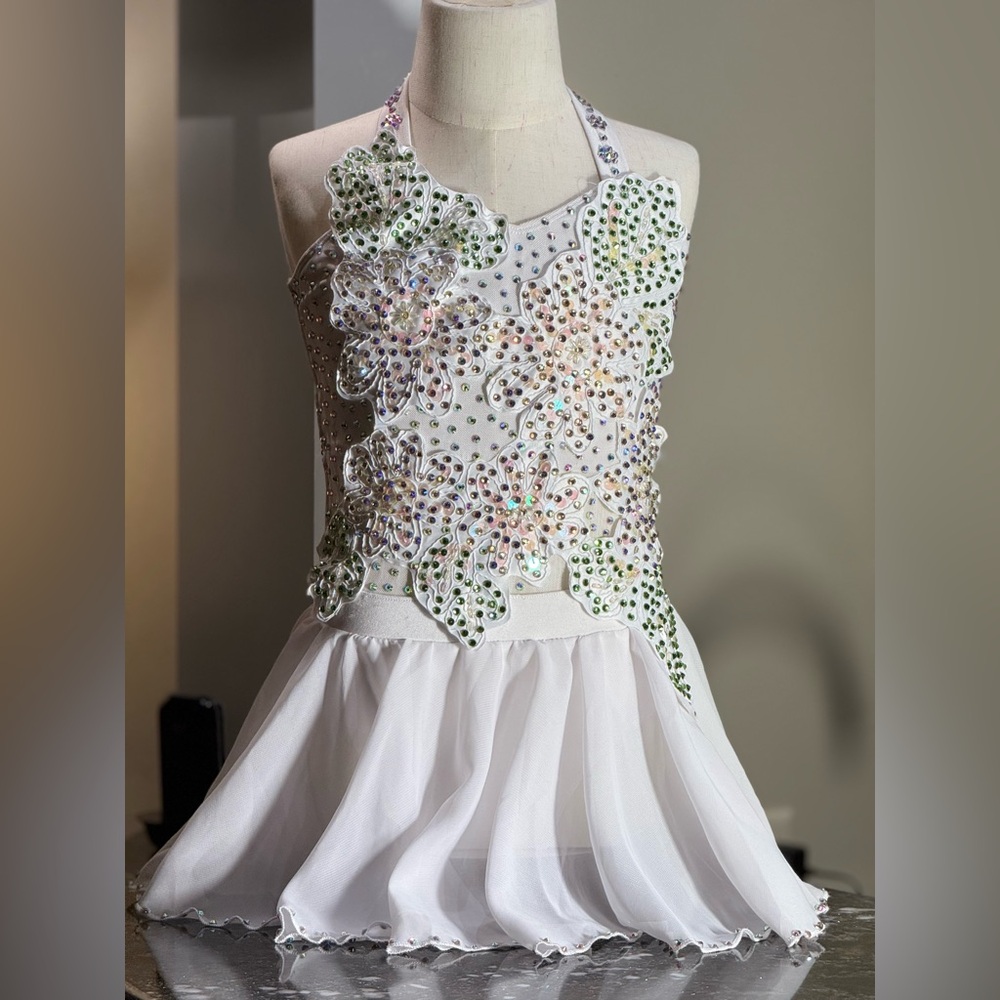 SALE! Custom Rhinestone Lyrical Dance Costume Child Medium